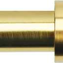 Curtain Rods for Windows 85 In Adjustable Length 1 Inch Diameter Window Curtain Rod with Aluminium Finials, Gold 