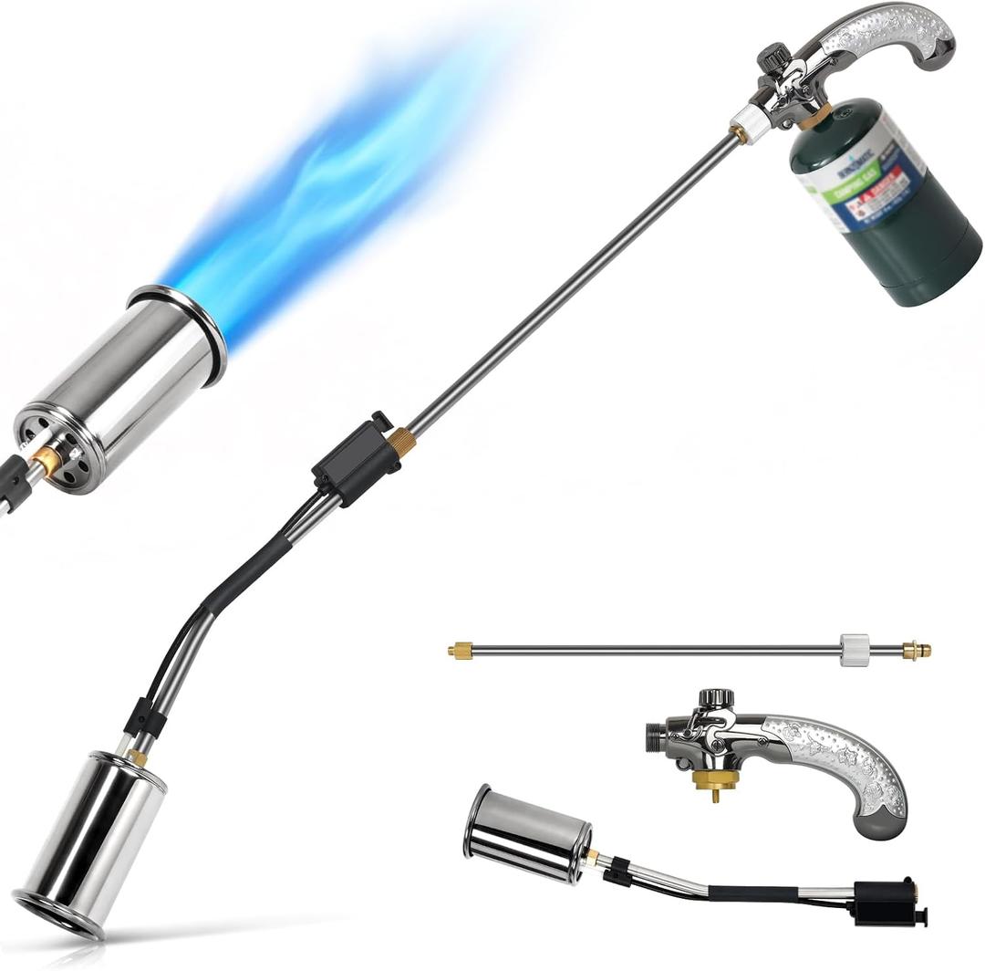 Propane torch weed burner, 
Detachable Long Arm,Burner Torches for Outside, Yard,Garden,BBQ,Weeding,Wood,Melting Snow