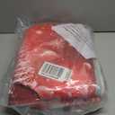 Ruikyhom Christmas Bathroom Sets, Shower Curtain Sets 4 Pcs, Xmas Bathroom Decor Sets, Merry Christmas Shower Curtain Sets with Rugs(Bath Mat,U Shape,Toilet Lid Cover) and Hooks, Red Xmas Tree