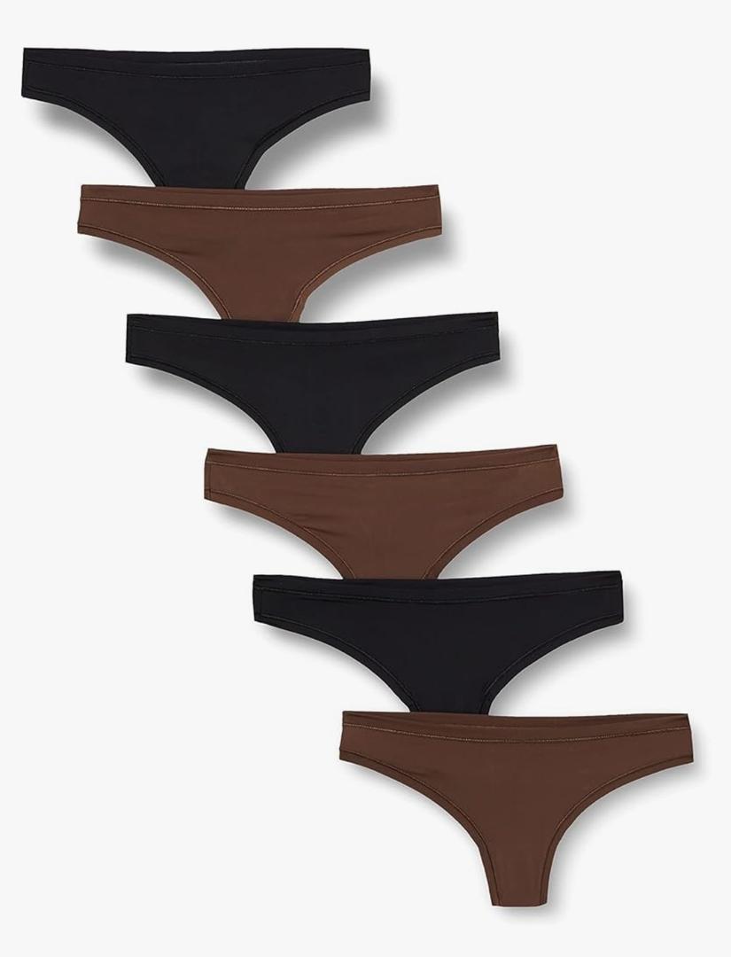 Amazon Essentials Women's Microfiber Underwear, Pack of 6, Size XL