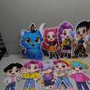 9pcs Demon Hunters Cake Decorations with Cupcake Toppers Party Supplies for Kpop Themed Birthday Decorations