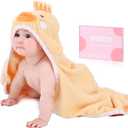 Baby Hooded Towel with Unique Animal Design Ultra Soft Thick Cotton Bath Towel for Newborn (Chick)