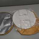 Pickmesh Round Pie Carrier 12 x 7 Inch Insulated Casserole Carriers with Lid and Detachable Handle for Hot or Cold Food Cake Transport Thanksgiving Christmas Gift (Buffalo Leather Color)