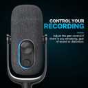 JLab JBuds Talk USB Gaming Streaming Microphone, White, USB-C Output, Cardioid, Omni, Stereo, Bi-Directional, 96k Sample Rate, Volume Control, Gain Control, and Quick Mute, 3.5mm AUX, Plug and Play