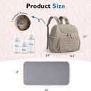 mommore Diaper Bag Small Diaper Backpack Stylish Baby Backpacks Travel Mini Maternity Bags with Insulated Pockets, Changing Pad, Stroller Straps