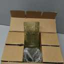 Hobnail Beaded Floral Green Drinking Glasses Set of 6, (13 oz) Vintage Glassware Set by Kate Aspen| Cocktail Glass Set, Juice Glass, Water Cups | Great Hostess Gift & Gift for New Home Owners