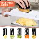 KEOUKE Vegetable Chopper Mandoline Slicer Pro - 16 in 1 Interchangeable Blades Food Chopper with Container, Hand Guard & Drainer, Veggie Dicer Spiralizer Kitchen Gadget for Onion, Cucumber, Fruit