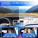 Leather Dashboard Cover Compatible with Toyota Camry XV40 2007-2011 PU Leather Dash Mat, Easy Clean UV Protection, No Glare Interior Accessory