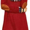 Alaster Queen Women's Long Sleeve Fall Dresses 2024 Trendy Casual Plaid Cowl Neck Winter Tunic Dress for Women Size L