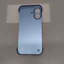 for iPhone Case,Luxury Magnetic Metal Gloss Matte Ultra Thin Frameless,Compatible with Magsafe Slim Hard PC Protection Shockproof Phone Case (Blue,iPhone 16)