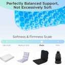 Sunlit Large Gel Seat Cushion & Back Cushion for Long Sitting with Non-Slip Cover, Gel Cushions for Wheelchair Office Chair Car Seat, Reduce Tailbone Pressure Hip Pain Relief (18.5''x16.9''x 1.57'')