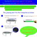 Trampoline Replacement Mat,Fits 15ft Round Frame with 90/96/100/108 Rings,Fits 5.3-8.5" Springs,Longer Lasting with 10 Rows of Stitches,w/Pull Hook and Gloves,13ft-13.4ft Trampoline Mat
