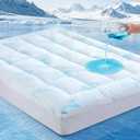 Cooling Queen Mattress Topper Pillow Top Memory Foam Mattress Topper for Hot Sleepers