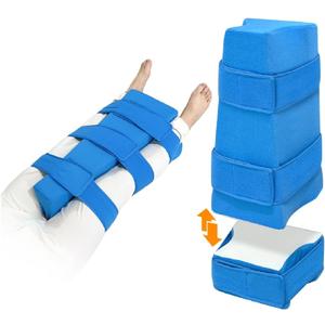 Hip Abduction Pillow Hip Replacement Pillows After Surgery Recovery Supplies Knee Replacement Foam Wedge with Strap Bursitis Pillow Between The Legs Abductor Cushion for Sleeping Pain Relief (L)