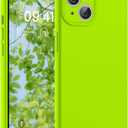 SUPFINE Designed for iPhone 14 Case,Premium Liquid Silicone with [Soft Anti-Scratch Microfiber Lining][Upgraded Camera Protection] Slim Shockproof Phone Case for Men Women Girls,Green