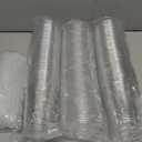 Lamosi 100 Pack 16 oz Clear Plastic Cups with Lids and Straws, Disposable Plastic Coffee Cups with Lids for Iced Coffee, Cold Beverages, Smoothies and To-Go Drinks