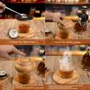 Electric Whiskey Smoker Kit with 6 Wood Chips, Portable Cocktail Smoker, Rechargeable Drink Infuser for Whiskey, Bourbon, Rum, Old Fashioned, Home Bar Accessories, Gift for Men, Dad, Whiskey Lovers