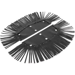 KIMISS Motorcycle Floorboard Fringe, 2Pcs Motorcycle Floorboard Fringe PU Leather Cover Universal Foot Pedal Tassel Black