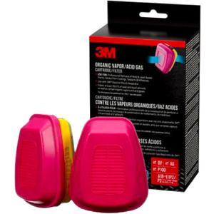 3M Replacement Cartridges for Multi-purpose Respirator, 60923H1-DC, 1-Pair