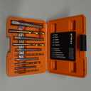 14Pcs Screw Extractor and Left Hand Drill Bits Set, Easy Out Screw Extractor Set, Broken Bolt Extractor Kit Bolt Remover, Reverse Cobalt HSS Steel Drill Bit for Remove Stripped Screws and Broken Bolts
