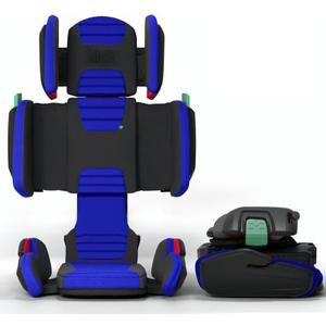 Mifold Hifold Adjustable Kids High Back Booster Car Seat with Strap – Ocean Blue