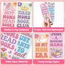 Laffact Mother’s Day Reading Bookmarks - 240Pcs Hot Mom Bookmarks Reading Tracker, Cool Moms Reading Page Marker, Readers Accessories Book Club Gifts for Book Lover Bookish Mama Birthday Party Favors