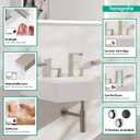hansgrohe Tecturis E Widespread -Handle -Hole 8-inch Tall Bathroom Sink Faucet in Brushed Nickel, 73031821