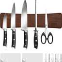 HOSHANHO Knife Magnetic Strip, Acacia Wood Powerful Magnetic Knife Strips, Magnetic Knife Holder for Wall 10 Inch Use as Magnetic Tool Organizer, Home Organizer (20cm)