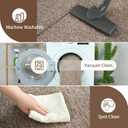 AROGAN Washable 3x8 Runner Rug for Hallway, Long Runner Rugs wtih Soft Memory Foam for Bedroom, Non Slip Backing Carpet Runners for Hallways, Kitchen, Bathroom, Entryway Home Decor, Matte Brown