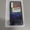 jioeuinly Case Compatible for Samsung Galaxy S21 FE Phone Case Cover TPU Soft Silicone 3D Colorful Laser Reflection Black