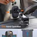 pop-tech Phone Mount for Car, [Military-Grade Suction] Universal Cell Phone Holder for Your Car Dashboard Windshield Window, Automobile Cradle Fit for iPhone Samsung All Smartphones with Thick Case