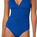 La Blanca womens Island Goddess Multi-strap Cross Back One Piece Swimsuit 6, Blueberry