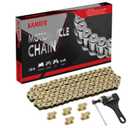 KAMIER 428 Drive Chain 102 Links Gold with Chain Breaker for 50cc 70cc 90cc 110cc 125cc CT90 CT110 TaoTao Coolster Vitacci Apollo Trailmaster Pit Dirt Bike 4 Wheeler ATV Quad Go Kart Heavy Duty Parts