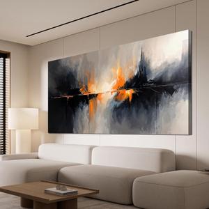 Black and White Wall Art Abstract Wall Art Decor for Living Room 20"x40"