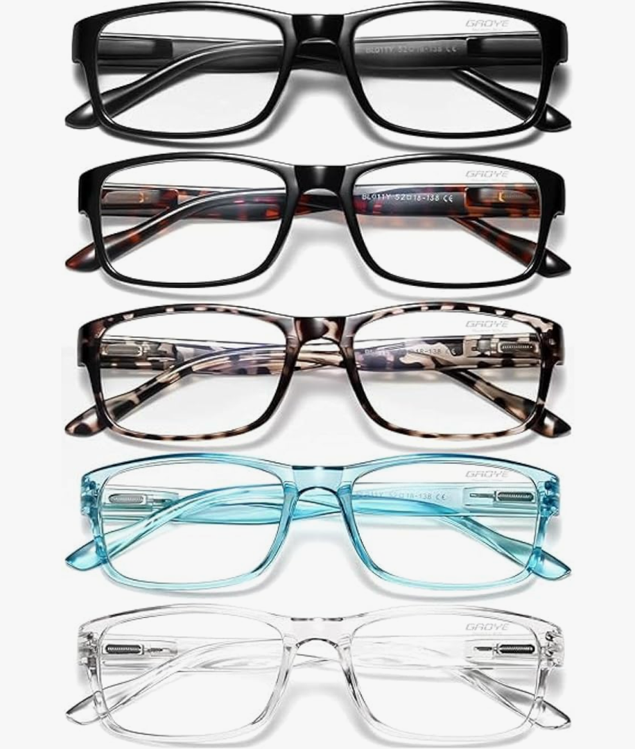 Gaoye Professional Reading Glasses for All Day - Computer Readers with Blue Light Protection - Value Pack +1.5