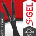 Sharpie S-Gel Gel Pens Sleek Metal Barrel Matte Black Medium Point (0.7mm) Black Ink 12 Count
