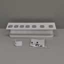 Dyson Airwrap Holder Stand - No Drill Storage Rack for Curling Iron Attachments,Dyson Airwrap Wall Mount Keep All Attachments Organized for Bathroom, Bedroom & Salon (White)