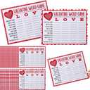 2 x Eaasty 36 Pcs Valentines Party Games Card Valentine Letter Word Game Fun Interactive Word Building Games for Valentine's Day Party Gift Favors Fun Engaging Educational Activity