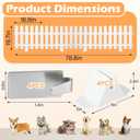 Short Dog Gate 19.7 x 78.7 Inch Adjustable Puppy Gate Indoor Folding Pet Door Small Dog Fence Freestanding Pet Barrier for Doorways Stairs Hallways