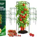 Legigo 6 Pack Square Tomato Cages- 45 Inch Heavy Duty Tomato Trellis for Climbing Plants Outdoor, Tomato Plant Support Stakes Cage Garden Trellis for Garden Raised Garden Bed Cucumbers Vegetables