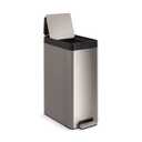 KOHLER 13-Gallon Slim Step Trash Can, Stainless Steel, Space-Saving Design with Bifold Lid, Durable and Easy to Clean, K-23826-ST