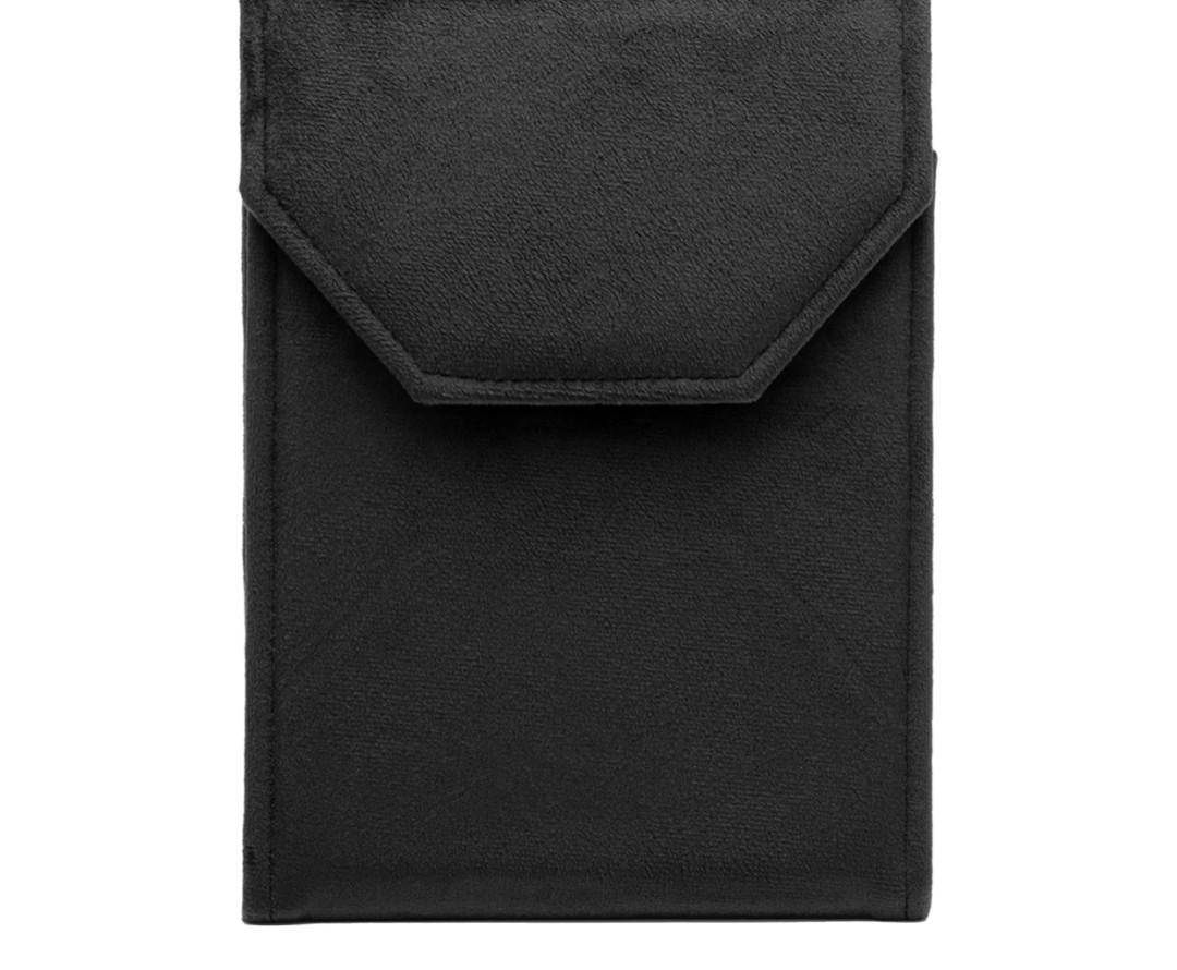 Velvet Necklace Jewelry Travel Folder Storage Display Case (Black) 6pack