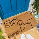 Ceenna Summer Nature Coir Doormat Outdoor Beach Hawaiian Theme Welcome Outdoor Rugs Front Door Mat for Summer Porch Indoor Decor Gift, 16 x 28 Inch (Probably on The Boat,16 x 28 Inches)