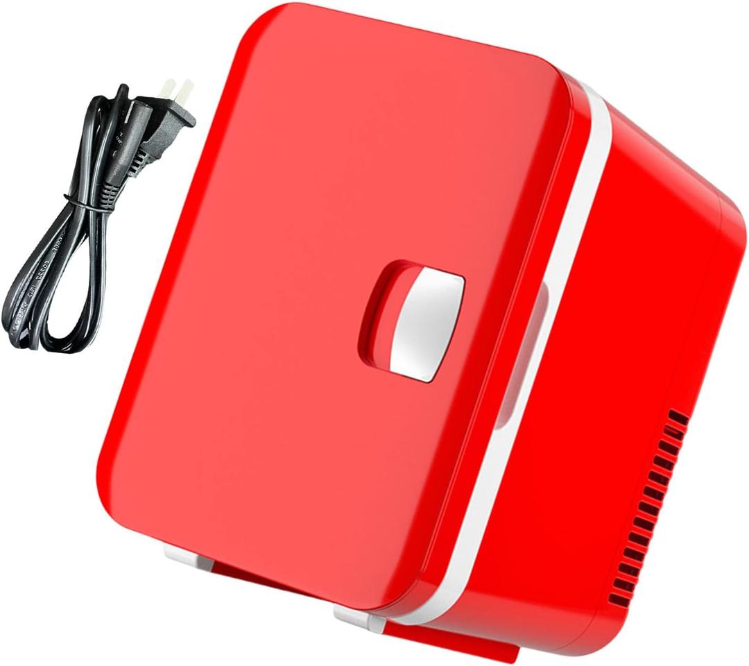 Compact 6L Small Refrigerator,Small Coolers Warmer, Mini Freezer, Mini Cooler,Electric Cooler,Easy To Carry for Food Drinks Skincare for Home Travel & Office Use