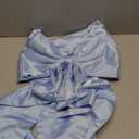 dideyttawl Women Satin Bow Cape for Prom Dress Detachable Sleeves Train for Wedding Dress Homecoming Dress Long Bridal Cape (Baby Blue)