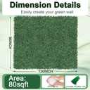 TTTM 96"x120" 80 Sqft, UV-Resistant Artificial Boxwood Hedge Roll Panel