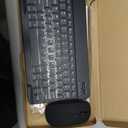 Ultra-Slim Small Bluetooth Keyboard and Mouse Combo Portable Rechargeable Wireless Keyboard for Android Tablet Cell Phone Samsung Smartphone iPhone iPad mini Pro Air 10.2 10.9 11 12.9 13 inch (Black)