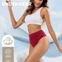 sosusu Seamless Underwear for Women Cotton Thongs High Waisted Soft Breathable No Show Panties Invisible Stretch 5 Pack (M)