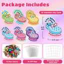 2 x Valentines Day Cards for Kids, 36 Cards with 72 Shoe Charms for Boys Girls Valentines Day School Classroom Exchange Gifts