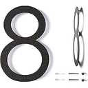 18 Inch Modern Floating House Numbers | Extra Large Metal House Numbers for Outdoors | Black Coated Rust-Proof Home Address Numbers